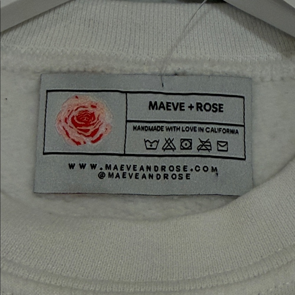 White Sweatshirt PINK GOLD MALIBU M - Picture 5 of 8